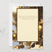 Gold Sparkle Moderne Klassische Foto Feiertagskarte (Rückseite)