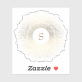 Gold Sparkle Monogram Aufkleber (Blatt)