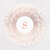 Gold Sparkle Monogram Etiketten (Design 2)