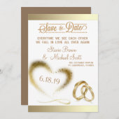 GOLD SPARKLE SAVE THE DATE (Vorne/Hinten)
