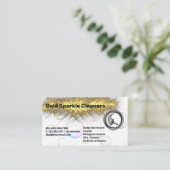 Gold Sparkle | Seifenblasen | Squeegee Visitenkarte (Stehend Vorderseite)