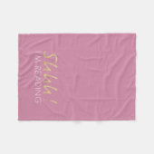 Gold Sparkle Shhh! Ich lese Fleece Blanket (Vorderseite (Horizontal))