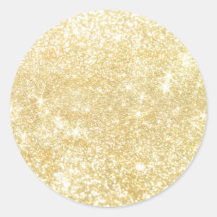 Gold Sparkle Shimmer Trendy Custom Runder Aufkleber