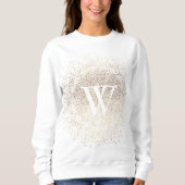 Gold Sparkle Snowflake Monogram Sweatshirt (Vorderseite)