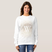 Gold Sparkle Snowflake Monogram Sweatshirt (Vorne ganz)