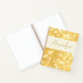 Gold Sparkle Spiral Notebook Notizblock (Innenseite)
