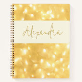Gold Sparkle Spiral Notebook Notizblock (Vorderseite)