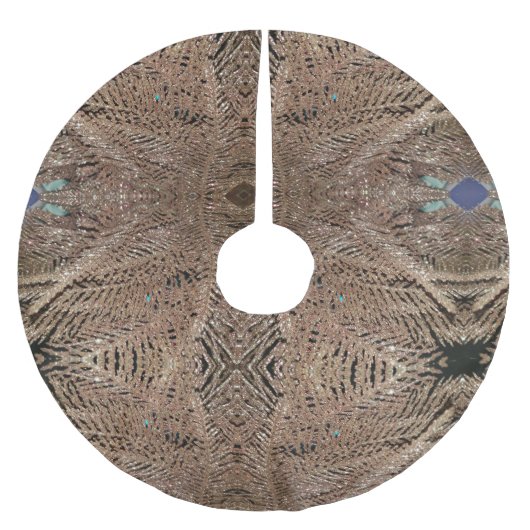 Gold Sparkle Star Polyester Weihnachtsbaumdecke (Vorderseite)