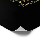 Gold Sparkle Stars 4 Tabelle Seekarte Poster (Ecke)