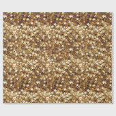 Gold Sparkle Stars Geschenkpapier (Flach)