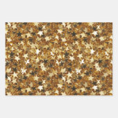 Gold Sparkle Stars Geschenkpapier Set (Vorderseite 2)
