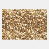 Gold Sparkle Stars Geschenkpapier Set (Vorderseite)