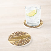 Gold Sparkle Stars Getränkeuntersetzer (Seite)
