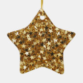 Gold Sparkle Stars Keramik Ornament (Hinten)