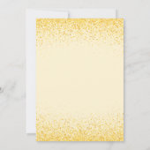 Gold Sparkle Twinkle Little Star Gender Reveal Einladung (Rückseite)