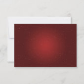 Gold Sparkle Wedding RSVP Red Karte (Rückseite)