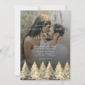 Gold Sparkle Weihnachtsfeier Einladung (Vorderseite)