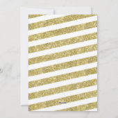 Gold Sparkle Weihnachtskarten Feiertagskarte (Rückseite)