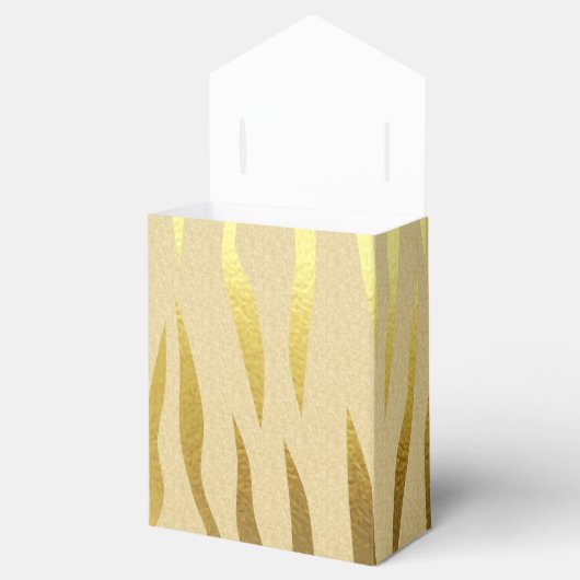 Gold Sparkle Zebra Print Fevor Box Geschenkschachtel (Geöffnet)