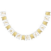 Gold Sparkle Zebra Print Polka Dot Banner Flags (Alle)