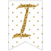 Gold Sparkle Zebra Print Polka Dot Banner Flags (Erste Fahne)