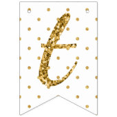 Gold Sparkle Zebra Print Polka Dot Banner Flags (Dritte Fahne)