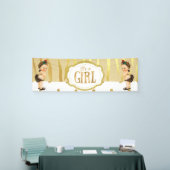Gold Sparkle Zebra Print Vintag Baby Showbanne Banner (Messeveranstaltung)