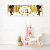 Gold Sparkle Zebra Print Vintag Baby Showbanne Banner (Insitu)