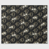 Gold Sparkler für den 40. Geburtstag Geschenkpapier (Flach)