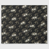 Gold Sparkler für den 45. Geburtstag Geschenkpapier (Flach)