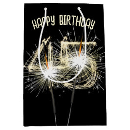 Gold Sparkler für den 45. Geburtstag Mittlere Geschenktüte