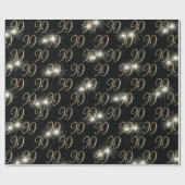 Gold Sparkler für den 90. Geburtstag Geschenkpapier (Flach)
