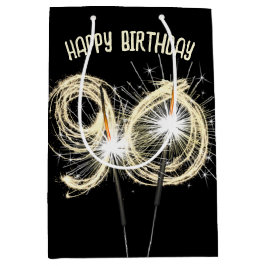 Gold Sparkler für den 90. Geburtstag Mittlere Geschenktüte