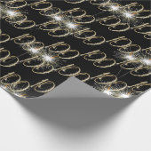 Gold Sparkler zum 100. Geburtstag Geschenkpapier (Ecke)