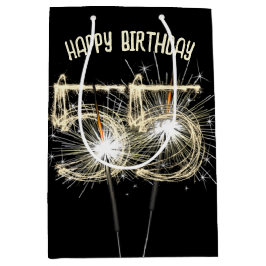 Gold Sparkler zum 55. Geburtstag Mittlere Geschenktüte