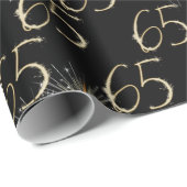 Gold Sparkler zum 65. Geburtstag Geschenkpapier (Rolleneckpunkt)