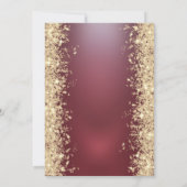 Gold Sparkline Diamonds Red Retirement Party Einladung (Rückseite)