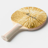 Gold Sparkline Firework Personalisiert Tischtennis Schläger (Vorderseite)