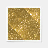 Gold Sparkline Standard Cocktail Napkin Serviette (Vorderseite)