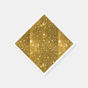 Gold Sparkline Standard Cocktail Napkin Serviette