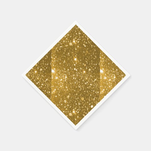 Gold Sparkline Standard Cocktail Napkin Serviette (Ecke)