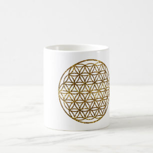 Gold-Sparkling-Blume Kaffeetasse