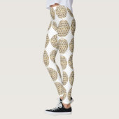 Gold-Sparkling-Blume Leggings (Links)