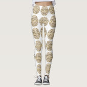 Gold-Sparkling-Blume Leggings (Vorderseite)