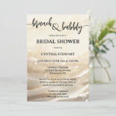 Gold Sparkling Bruch und Bubbly Brautparty Einladung (Stehend Vorderseite)