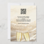 Gold Sparkling Bruch und Bubbly Brautparty Einladung (Rückseite)