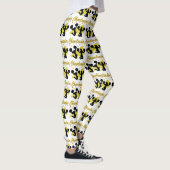 GOLD SPARKLING CHEERLEADER MEGAPHONE LEGGINGS (Rechts)