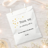 Gold Sparkling Confetti Personalisiert Wedding Geschenktütchen (Ausgeschnitten)