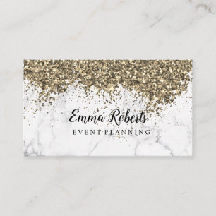 Gold Sparkling Event Planning Business Card Visitenkarte