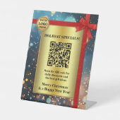 Gold Sparkling Feiertage Sockelschild (Vorderseite)